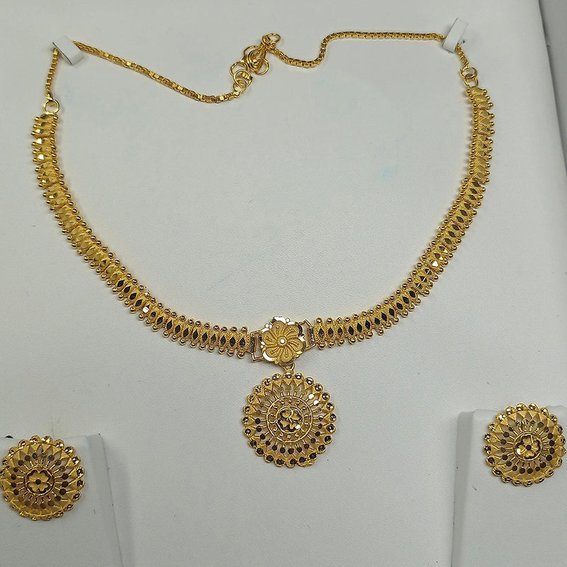 Pari Art Jewellery Forming Gold  Necklace Set