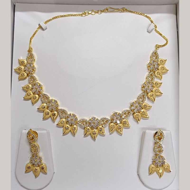 Pari Art Jewellery Forming Gold Plated Necklace Set