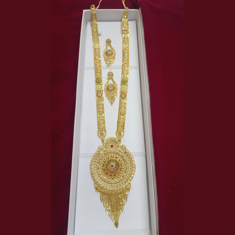 Pari Art Jewellery Forming Gold Plated Long Necklace Set