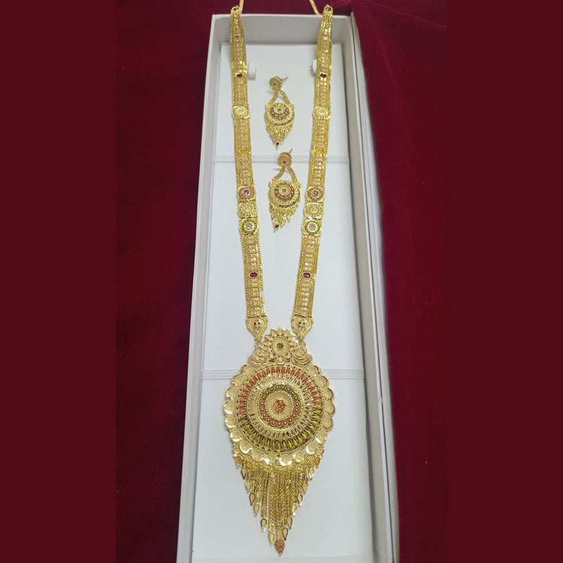 Pari Art Jewellery Forming Gold Plated Long Necklace Set