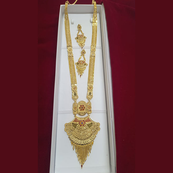 Pari Art Jewellery Forming Gold Plated Long Necklace Set