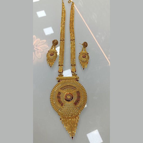 Pari Art Jewellery Forming Gold Plated Long Necklace Set