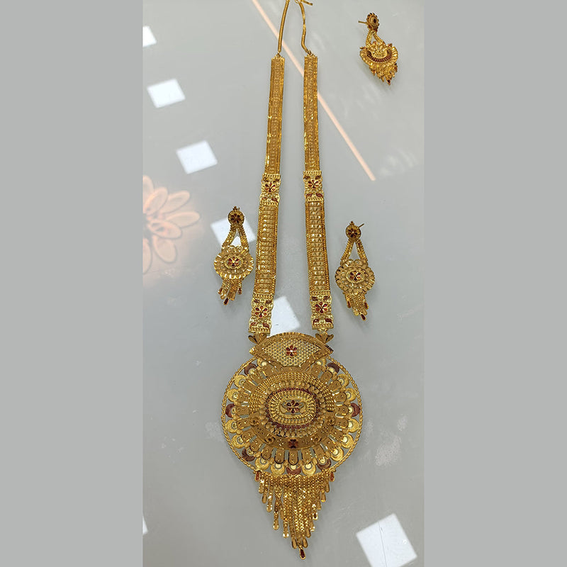 Pari Art Jewellery Forming Gold Plated Long Necklace Set