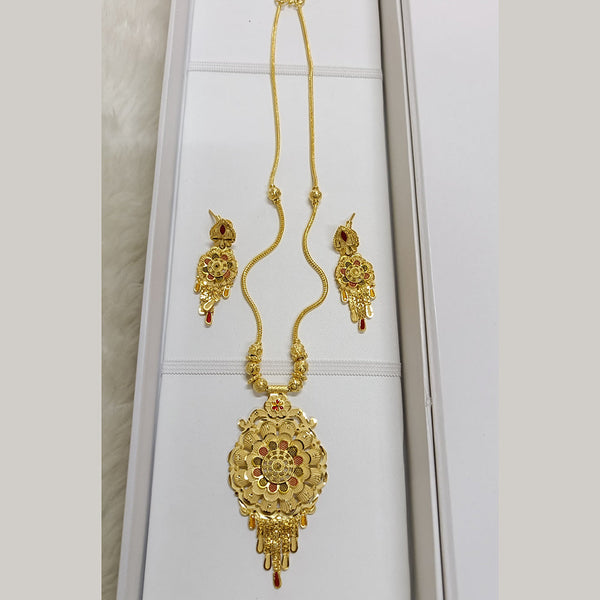 Pari Art Jewellery Forming Gold Plated Long Necklace Set