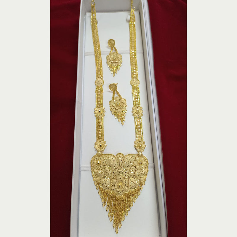 Pari Art Jewellery Forming Gold Plated Long Necklace Set