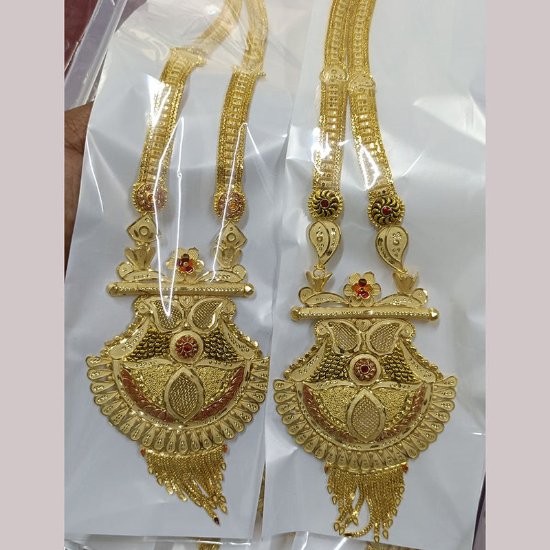 Pari Art Jewellery Forming Gold Plated Long Necklace Set ( 1 Piece Only )