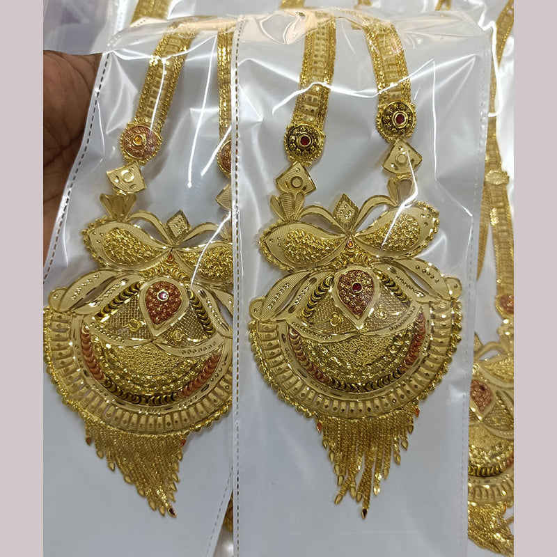 Pari Art Jewellery Forming Gold Plated Long Necklace Set ( 1 Piece Only )