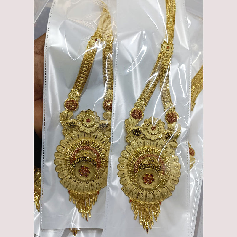 Pari Art Jewellery Forming Gold Plated Long Necklace Set ( 1 Piece Only )