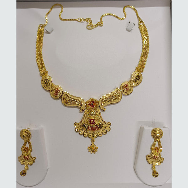 Pari Art Jewellery Forming Gold Plated Necklace Set