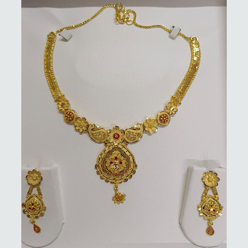 Pari Art Jewellery Forming Gold Plated Necklace Set