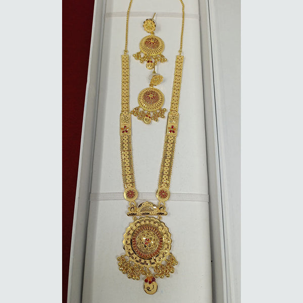 Pari Art Jewellery Forming Gold Plated Long Necklace Set