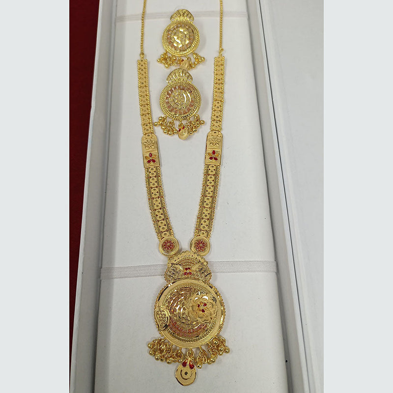 Pari Art Jewellery Forming Gold Plated Long Necklace Set