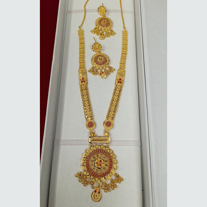 Pari Art Jewellery Forming Gold Plated Long Necklace Set