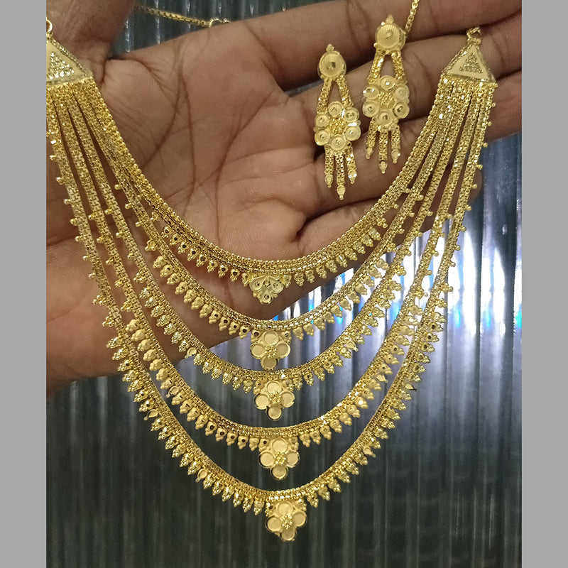 Pari Art Jewellery Forming Gold Plated Necklace Set