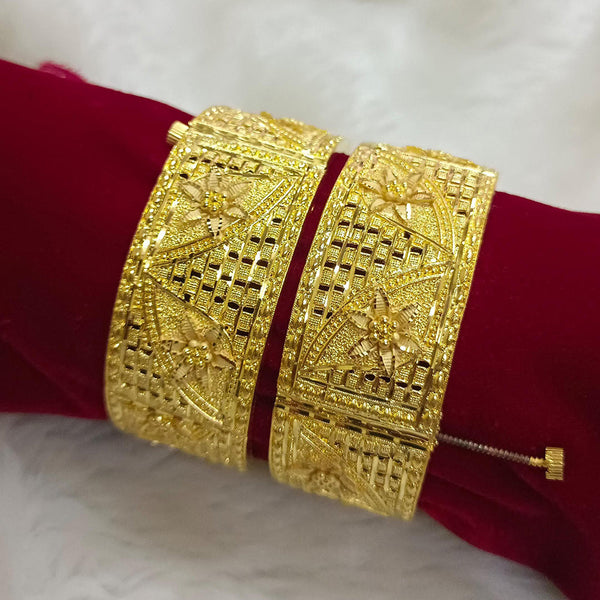 Pari Art Jewellery Forming Gold Openable Bangles Set