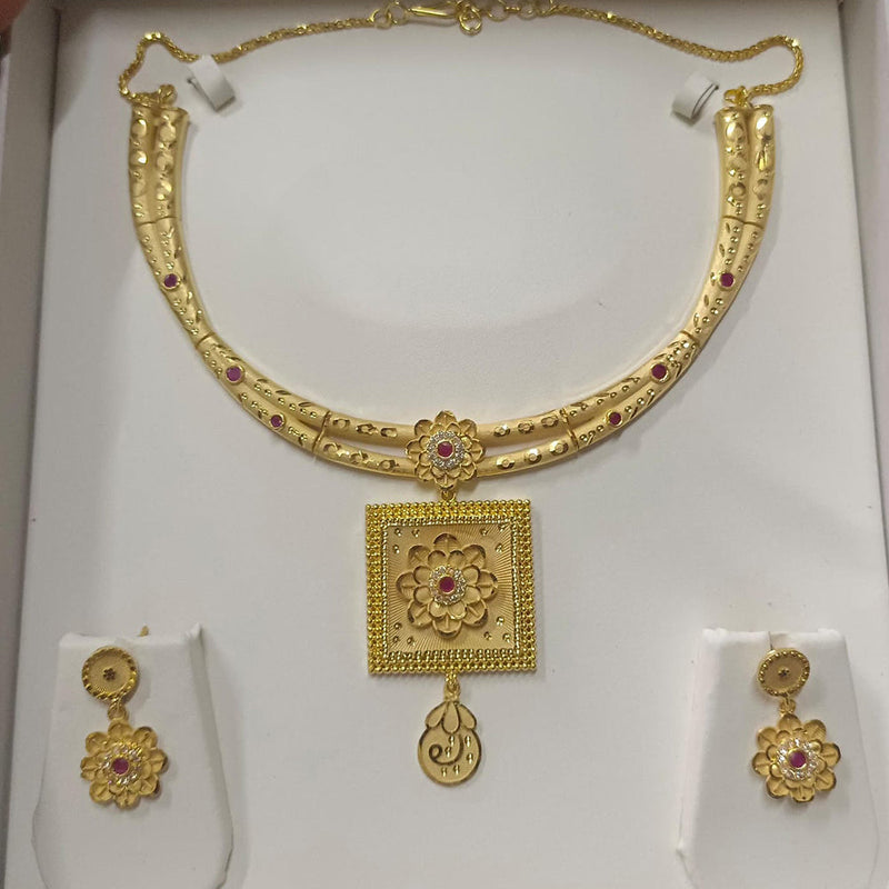 Pari Art Jewellery Forming Gold Plated Necklace Set