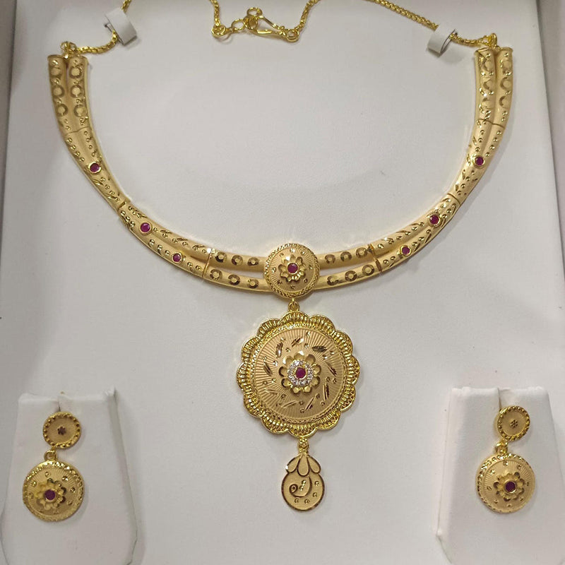 Pari Art Jewellery Forming Gold Plated Necklace Set