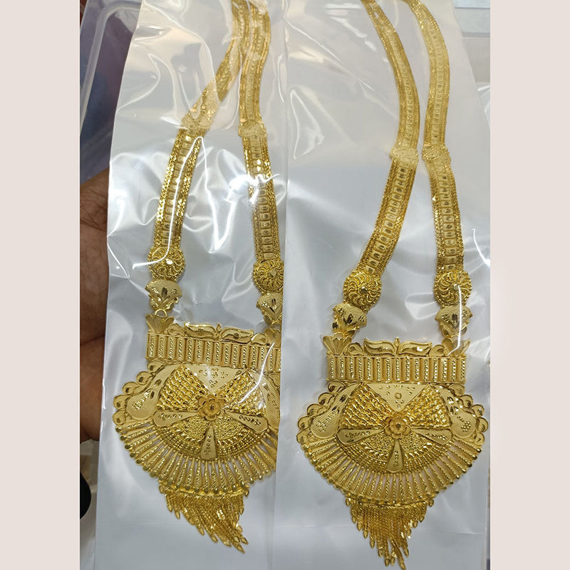 Pari Art Jewellery Forming Gold Plated Long Necklace Set ( 1 Piece Only )