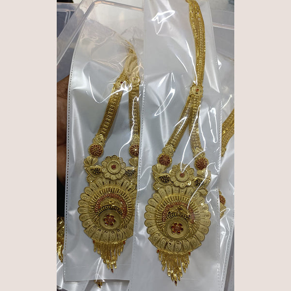 Pari Art Jewellery Forming Gold Plated Long Necklace Set ( 1 Piece Only )