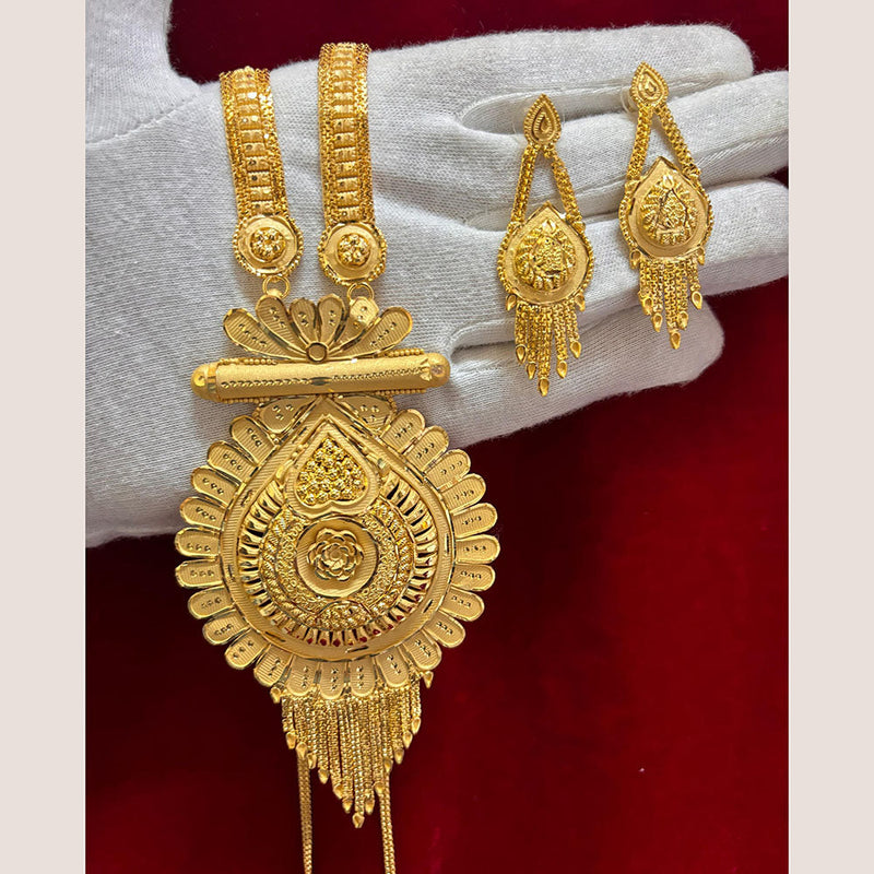 Pari Art Jewellery Forming Gold Plated Long Necklace Set