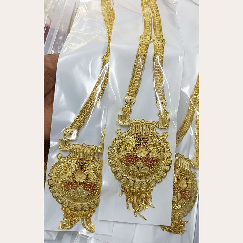 Pari Art Jewellery Forming Gold Plated Long Necklace Set ( 1 Piece Only )