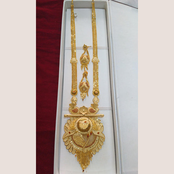 Pari Art Jewellery Forming Gold Plated Long Necklace Set