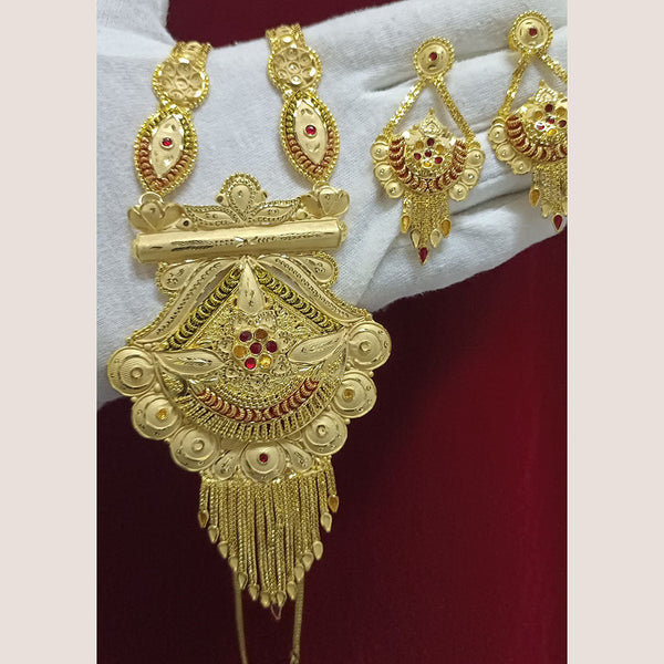 Pari Art Jewellery Forming Gold Plated Long Necklace Set