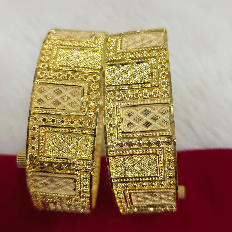 Pari Art Jewellery Forming Gold Plated Openable Bangles Set