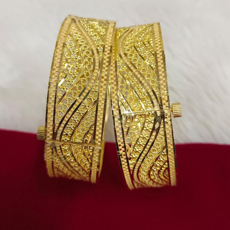 Pari Art Jewellery Forming Gold Plated Openable Bangles Set