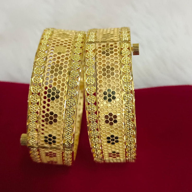 Pari Art Jewellery Forming Gold Plated Openable Bangles Set