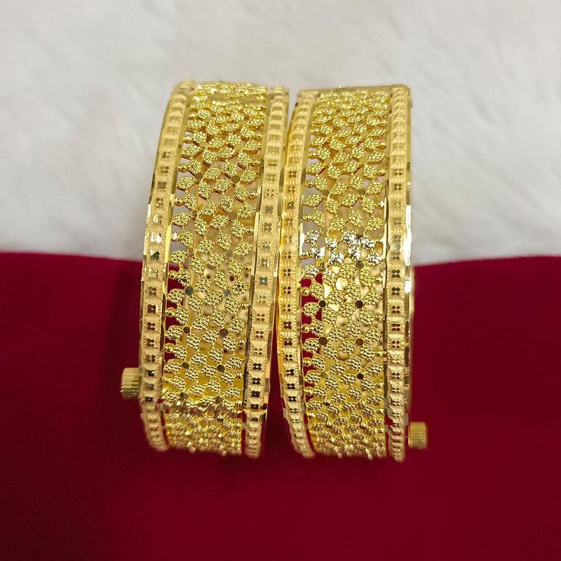 Pari Art Jewellery Forming Gold Plated Openable Bangles Set