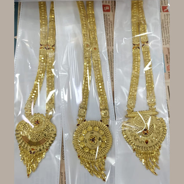 Pari Art Jewellery Forming Gold Plated Long Necklace ( 1 Piece Only )