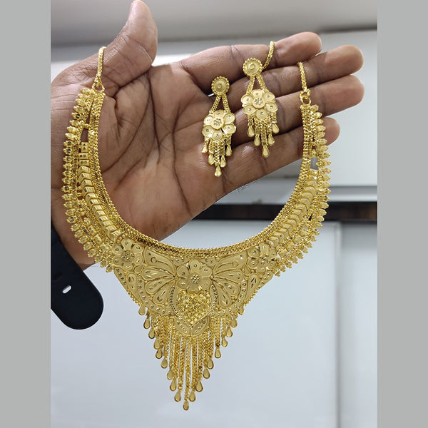 Pari Art Jewellery Forming Gold Necklace Set