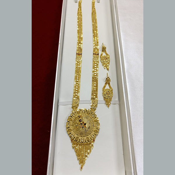 Pari Art Jewellery Forming Gold Plated Long Necklace Set