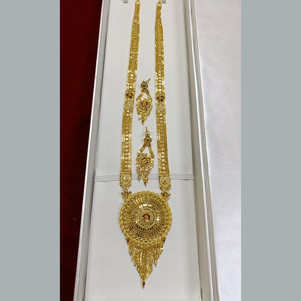 Pari Art Jewellery Forming Gold Plated Long Necklace Set