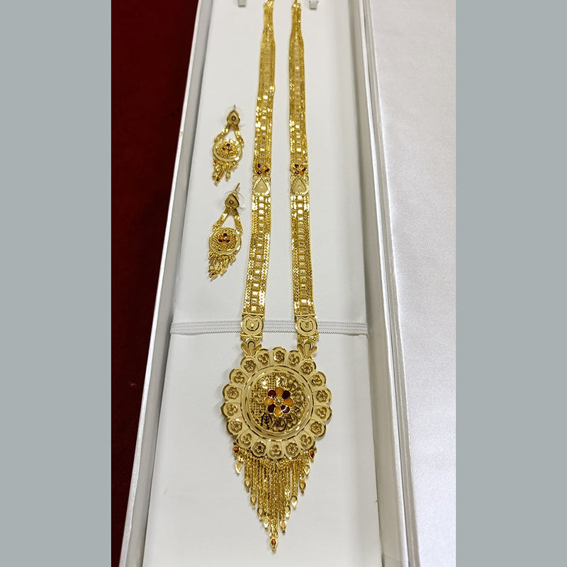 Pari Art Jewellery Forming Gold Plated Long Necklace Set