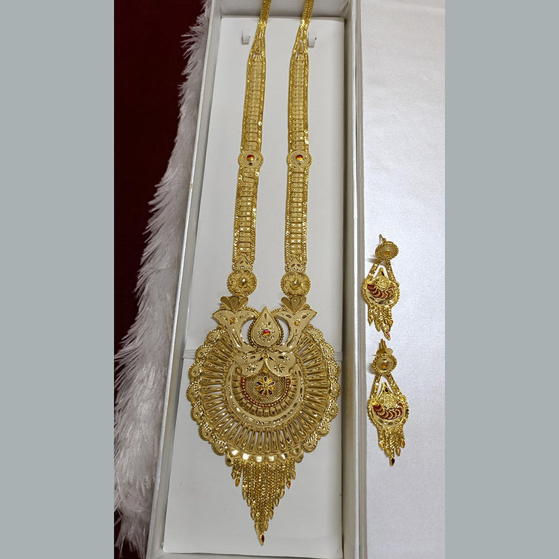 Pari Art Jewellery Forming Gold Plated Long Necklace Set