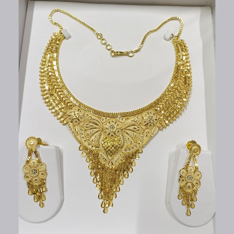 Pari Art Jewellery Forming Gold Plated Necklace Set