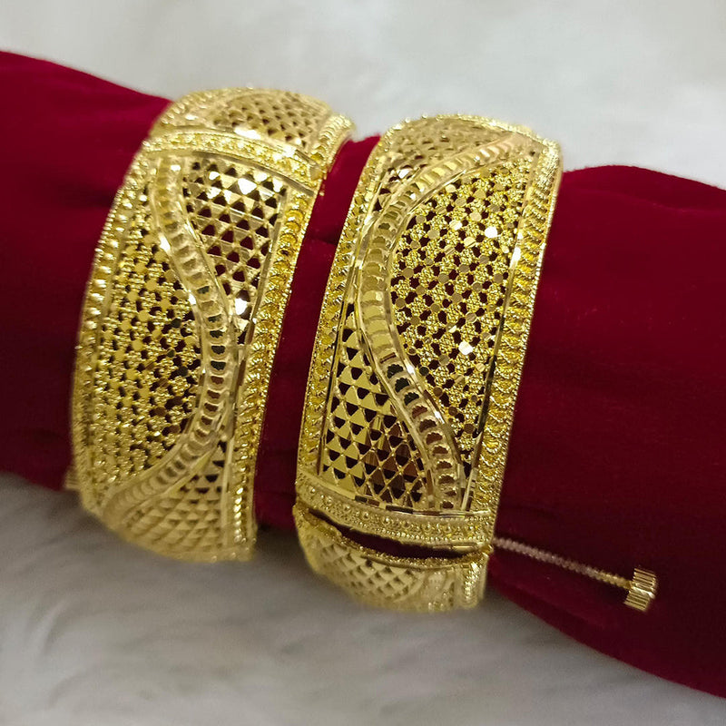 Pari Art Jewellery Forming Gold Plated Openable Bangles Set