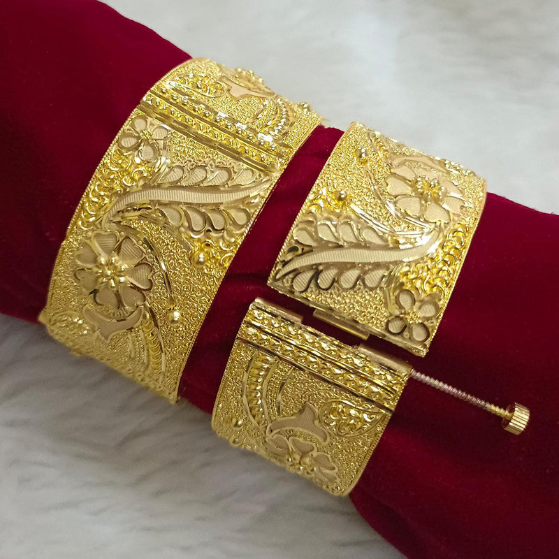 Pari Art Jewellery Forming Gold Plated Openable Bangles Set