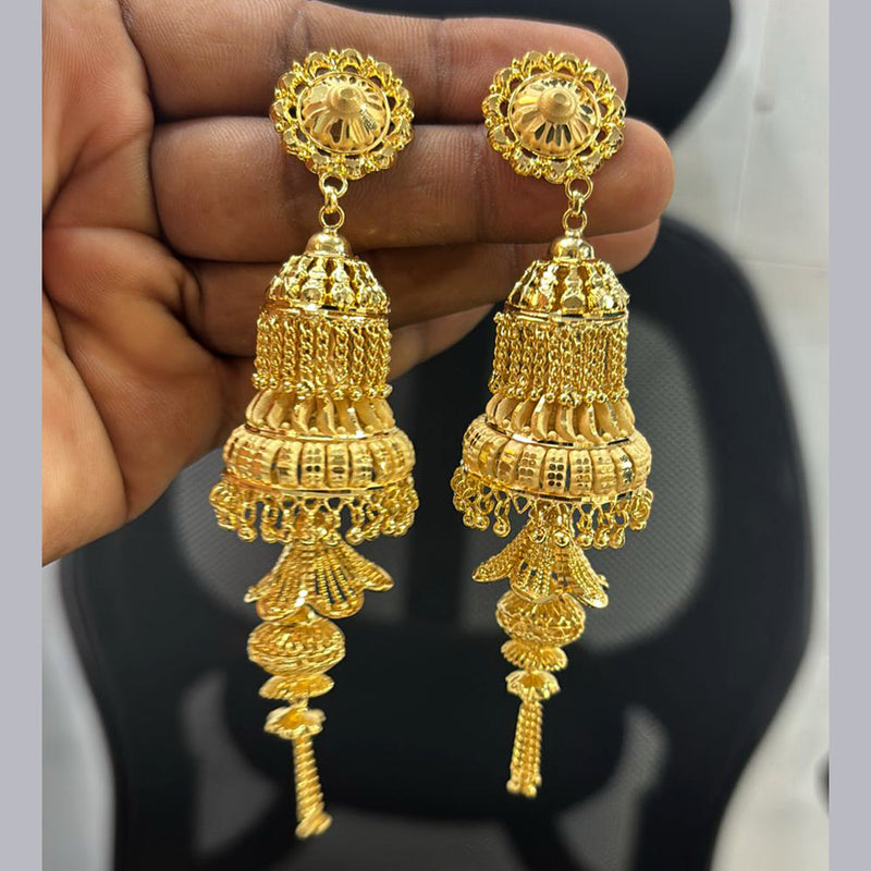 Pari Art Jewellery Gold Forming Jhumki Earrings