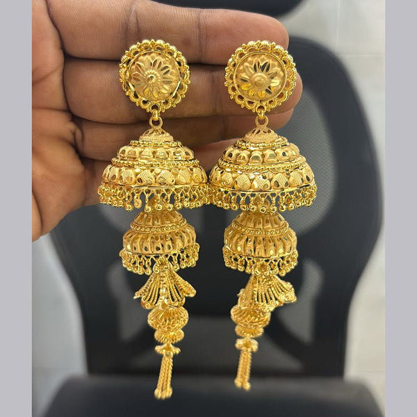 Pari Art Jewellery Gold Forming Jhumki Earrings