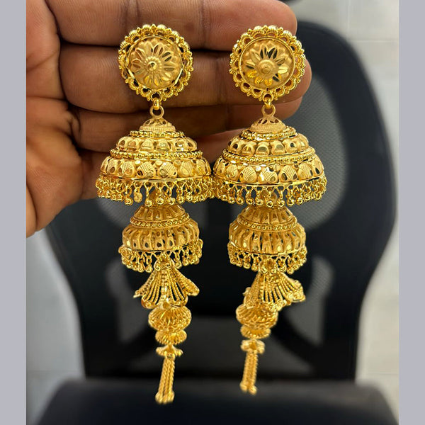 Pari Art Jewellery Gold Forming Jhumki Earrings