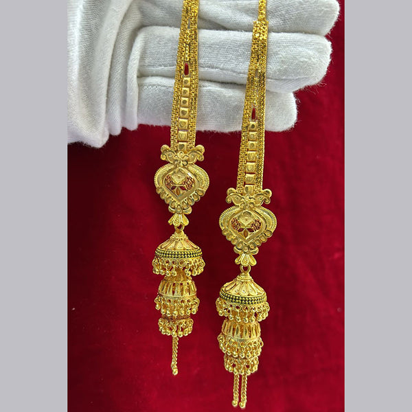 Pari Art Jewellery Gold Forming Jhumki Earrings