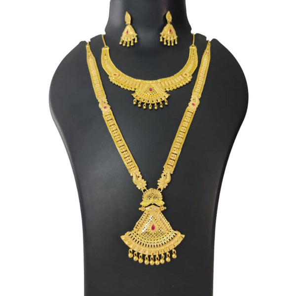 Pari Art Jewellery Forming Gold Necklace Combo