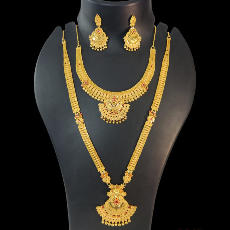 Pari Art Jewellery Forming Gold Necklace Combo