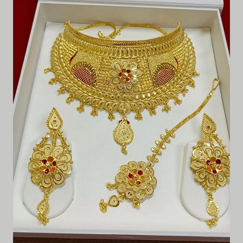 Pari Art Jewellery Forming Gold Necklace Set