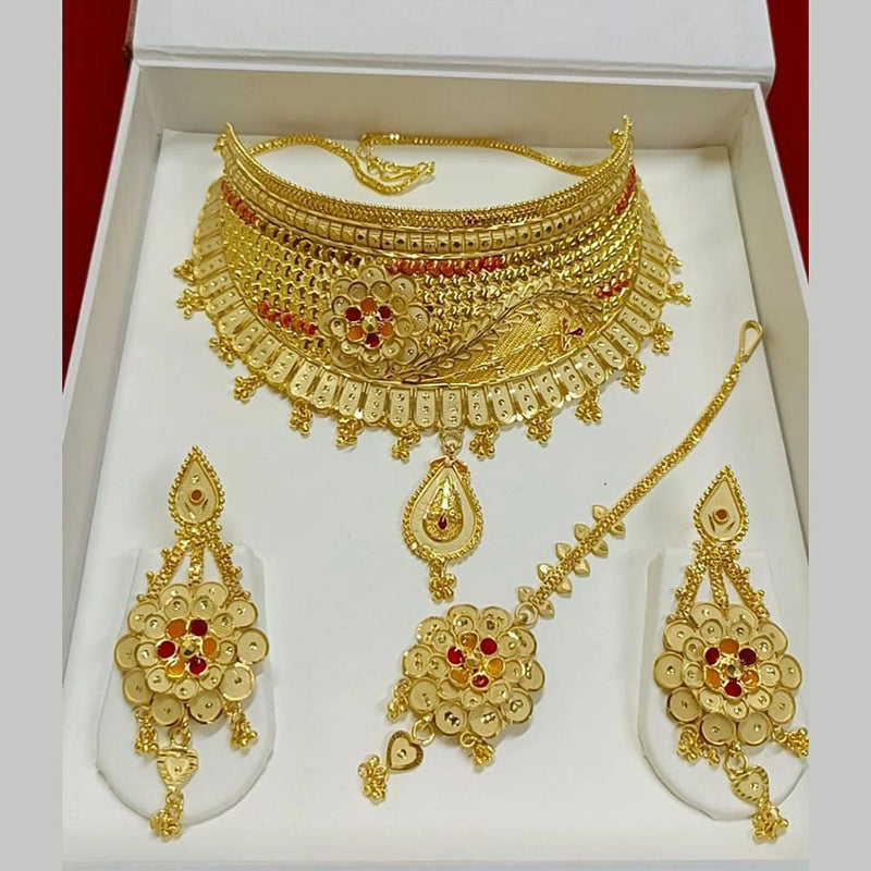 Pari Art Jewellery Forming Gold Necklace Set