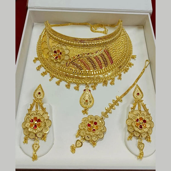 Pari Art Jewellery Forming Gold Necklace Set