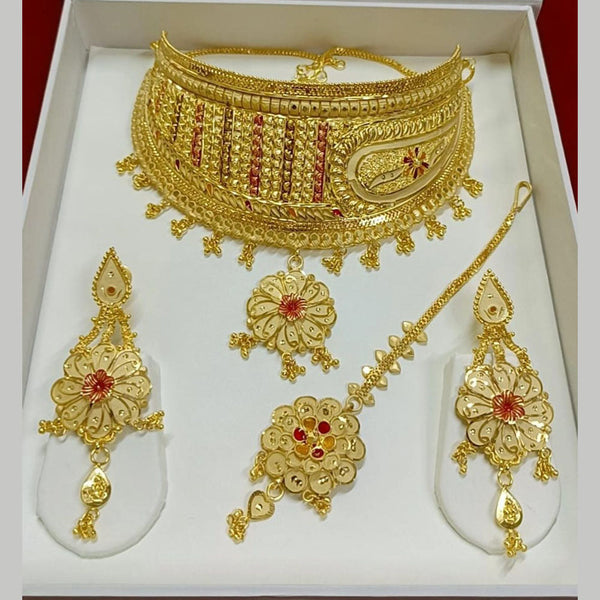 Pari Art Jewellery Forming Gold Necklace Set